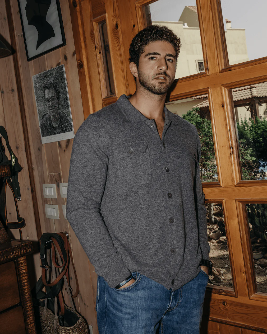 Buttoned Knit Sweater - Image 3