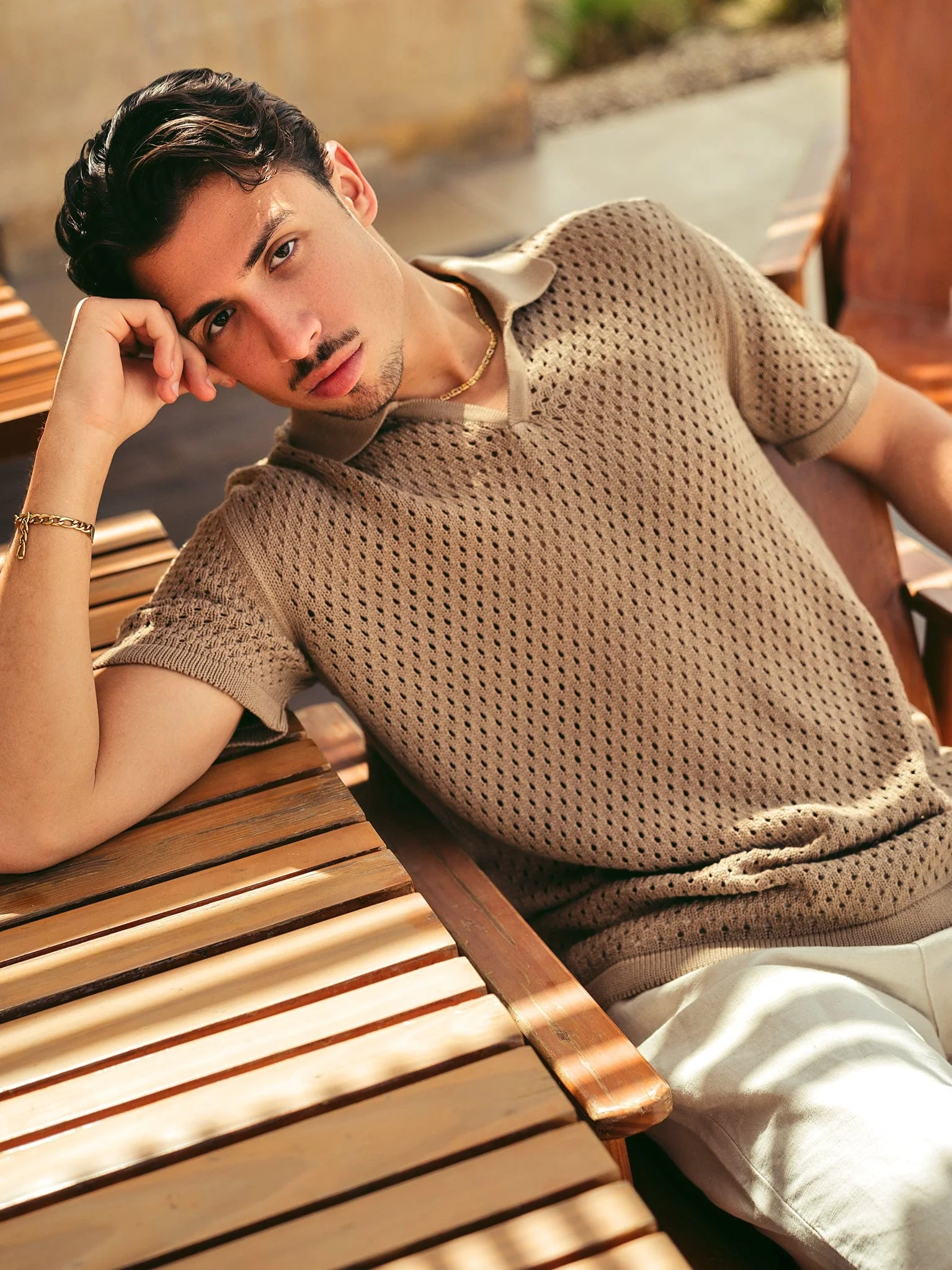 Crochet Polo Shirt - Image 2