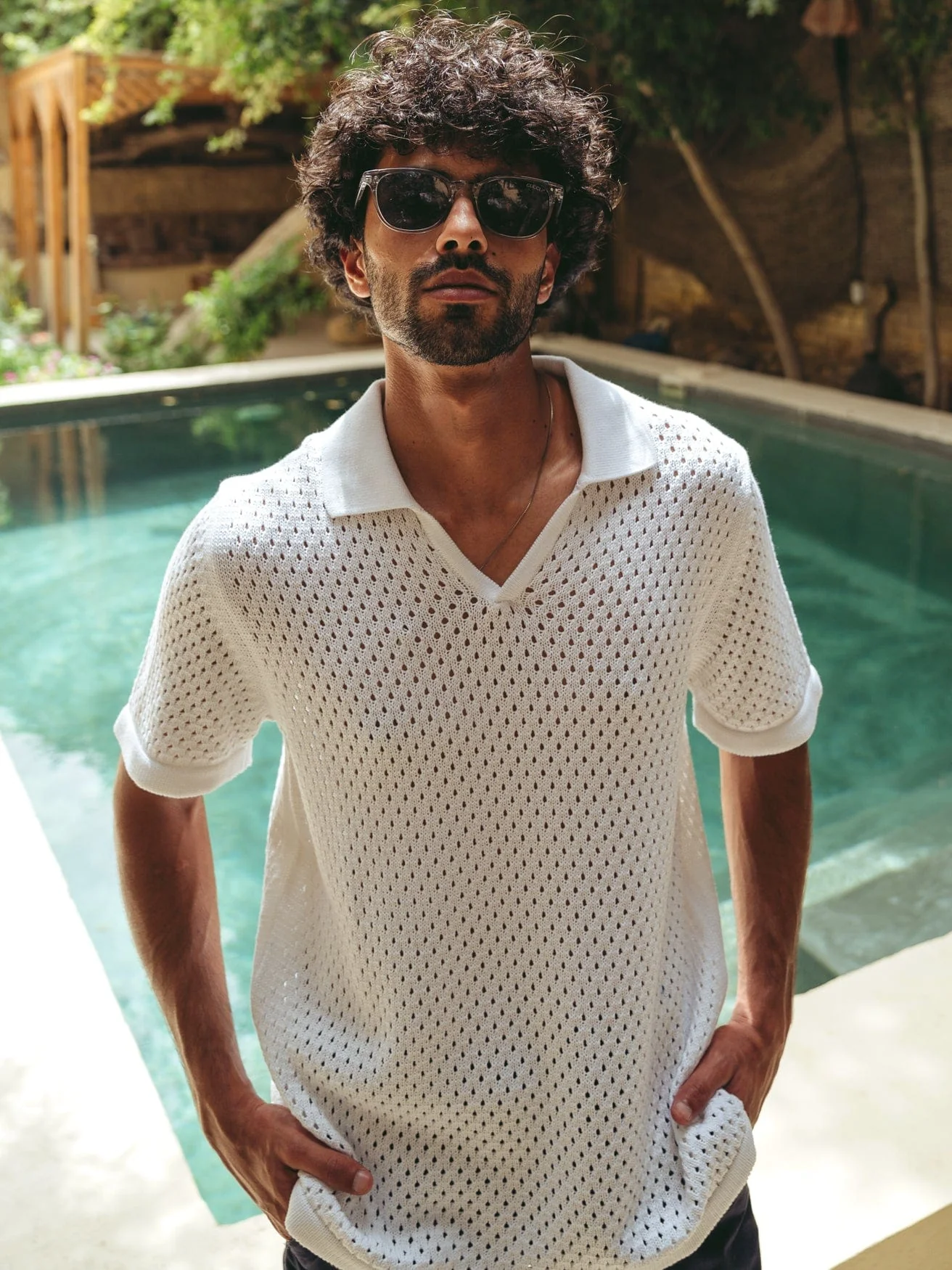 Crochet Polo Shirt - Image 4