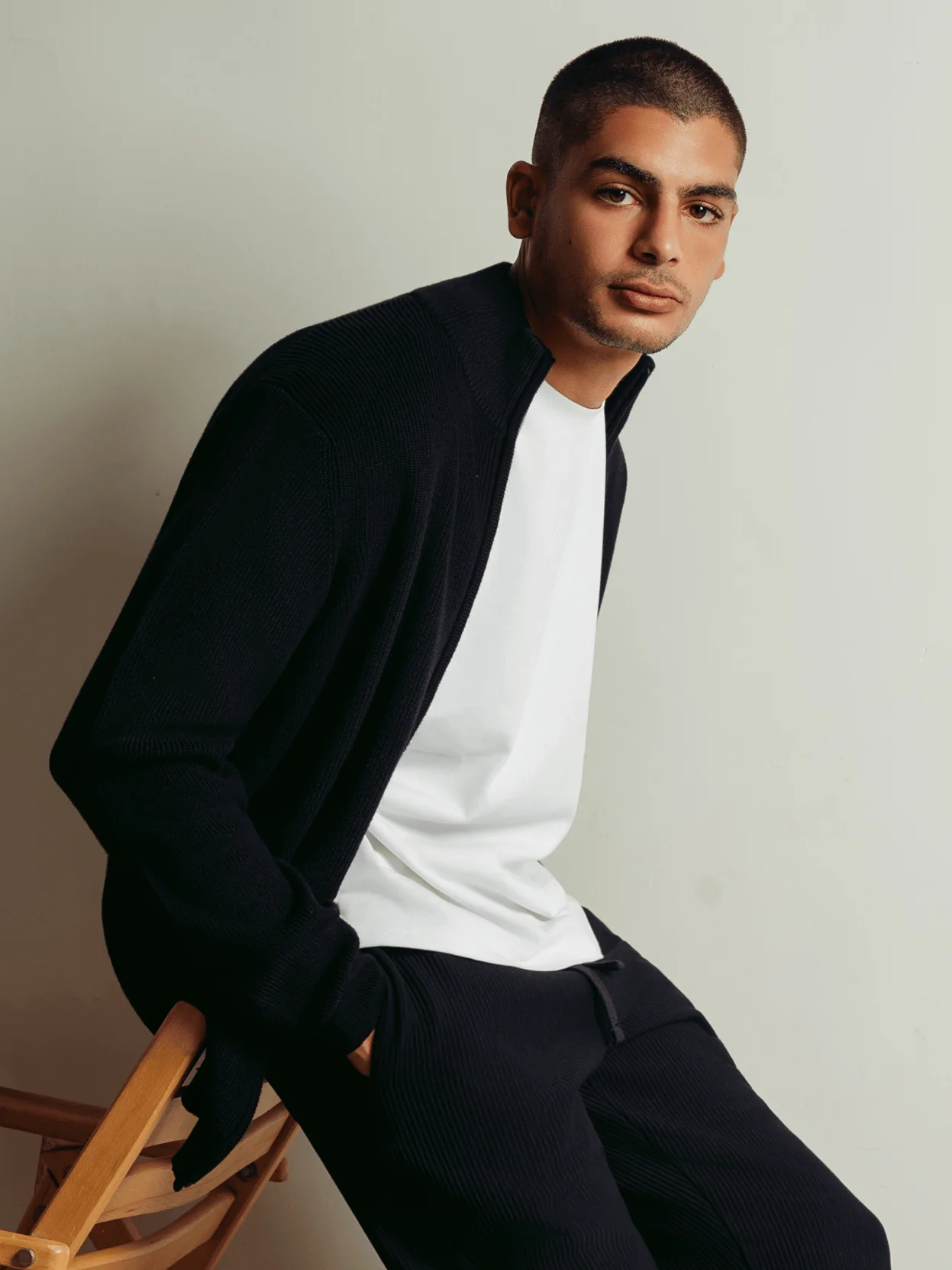Full-Zip Knit Sweater - Image 5