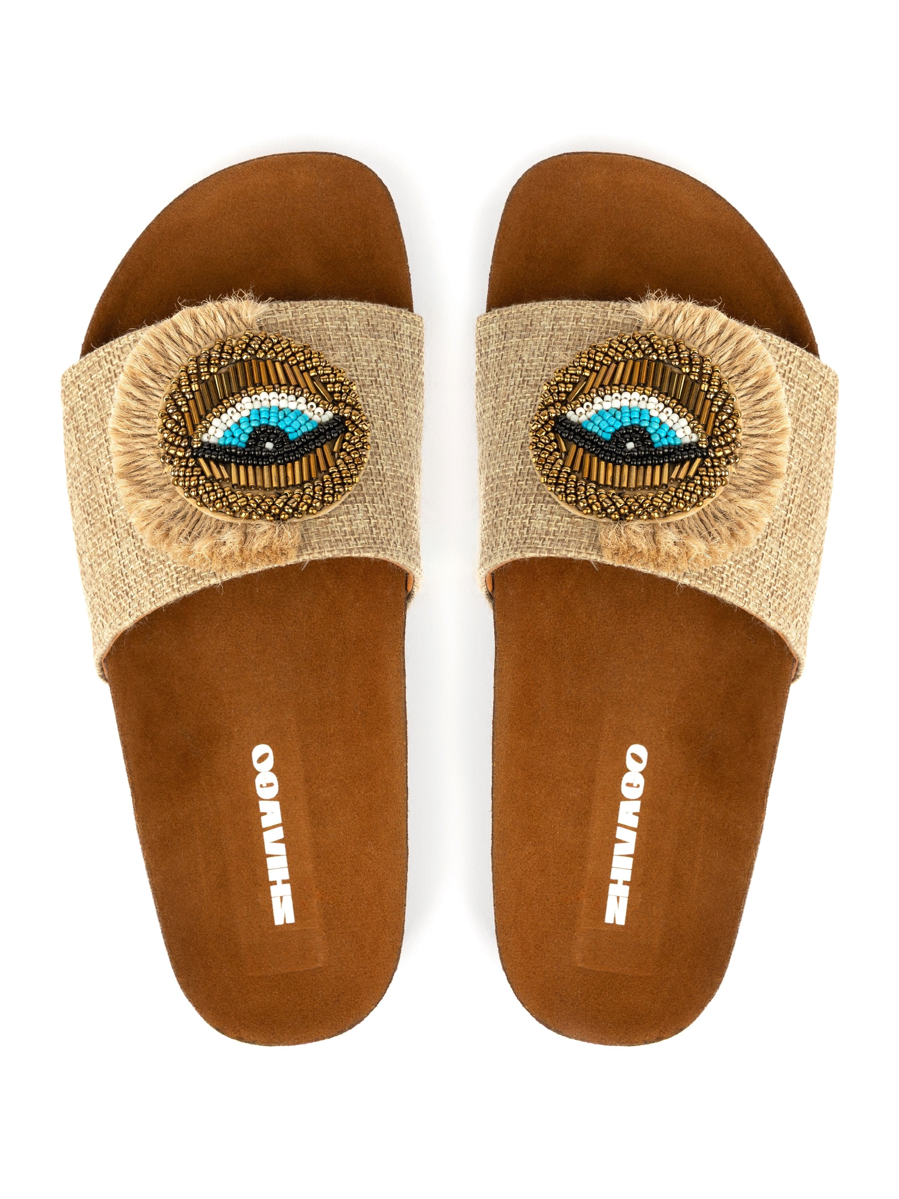 Ojo Beige Slides - Image 3