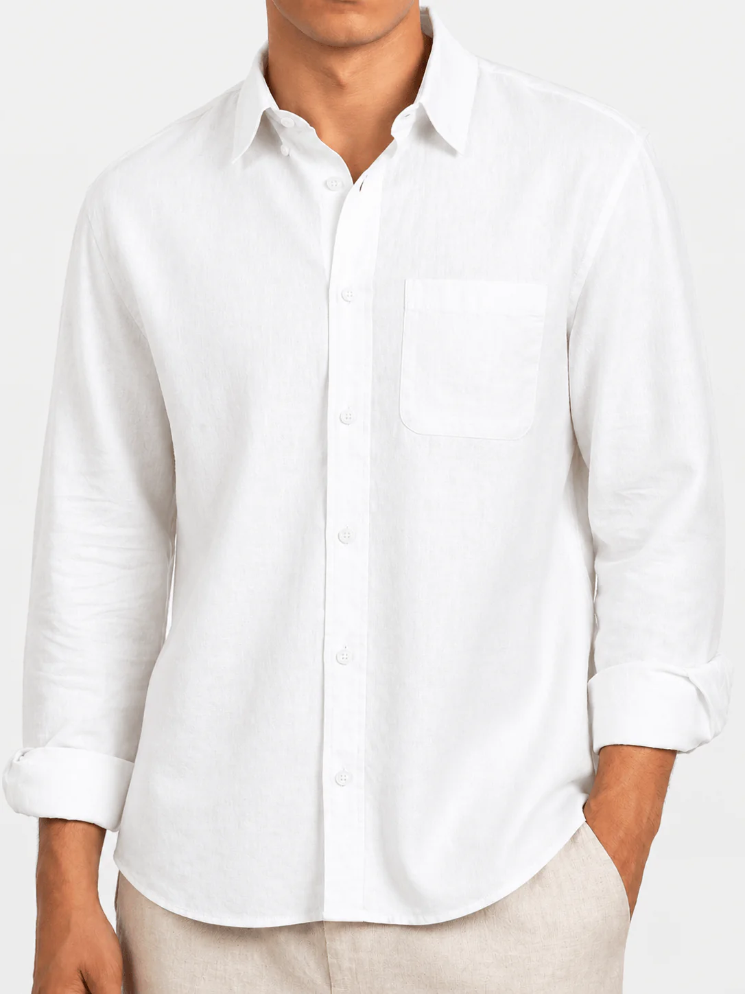 Relaxed Fit Linen Shirt - Image 5
