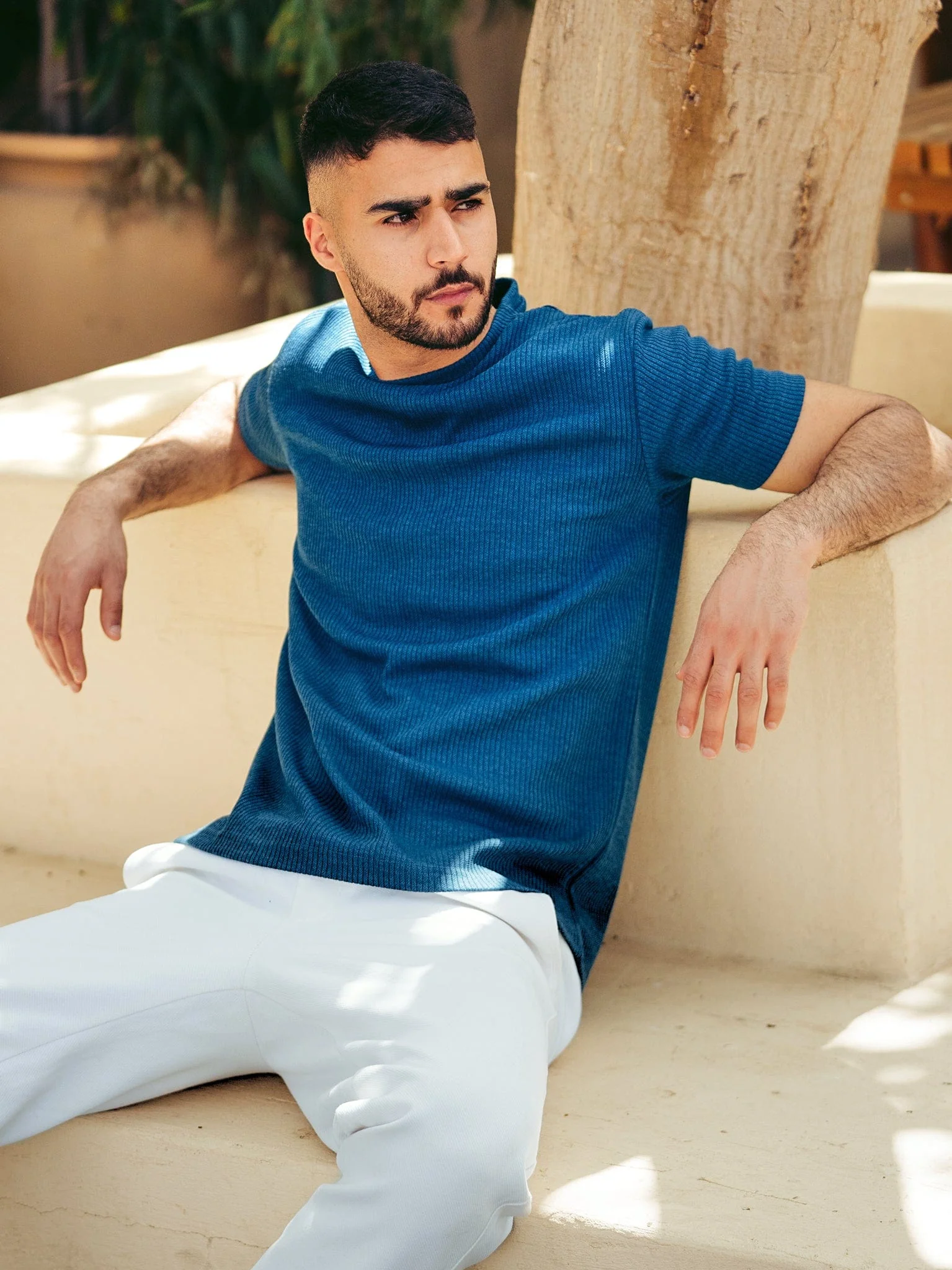 Ribbed Knit T-Shirt - Image 14