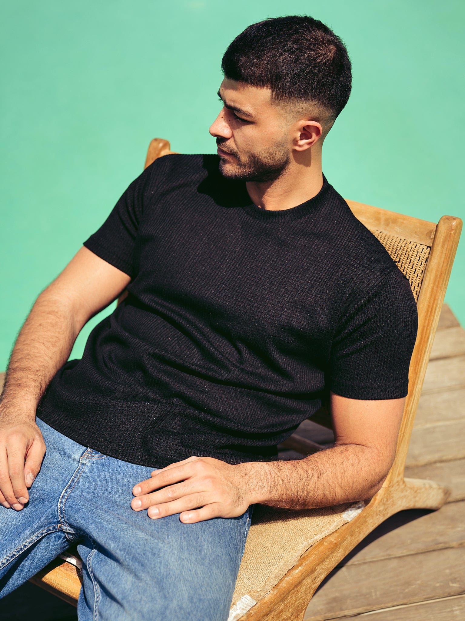 Ribbed Knit T-Shirt - Image 4