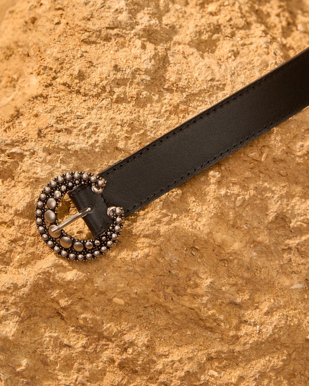 Vera Black Slim Belt – Genuine Leather - Image 4